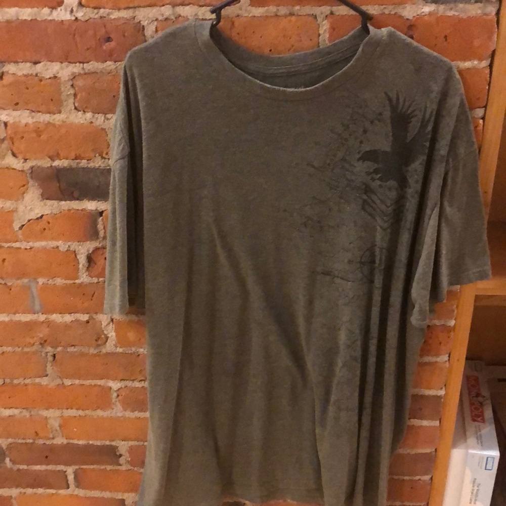 dark green/ grey graphic tee